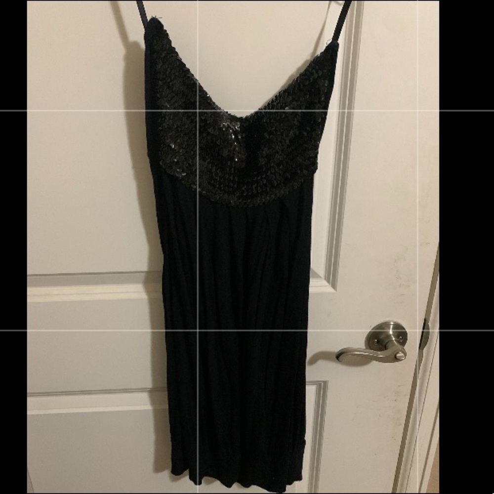 Small strapless sequin dress